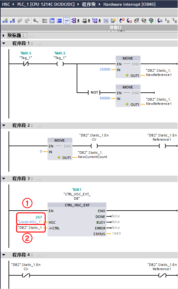 PLC接光栅尺